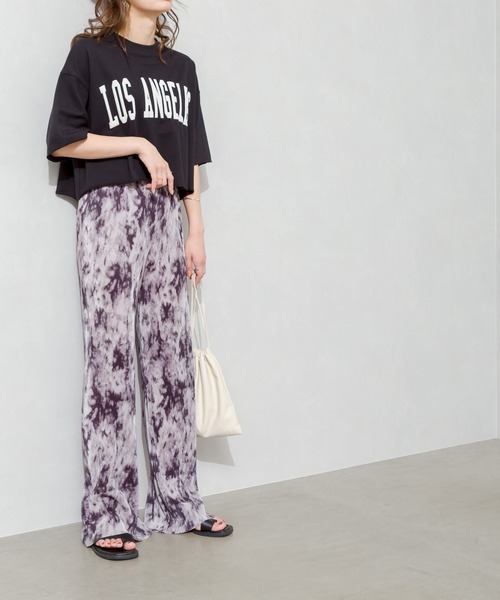 SpRay(スプレイ)の「LA発泡クロップドカットソー(Tシャツ/カットソー・レディース・チャコールグレー/ライトグレー/ブラック/ネイビー/オフホワイト・FREE)」の17枚目の写真