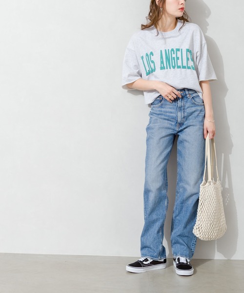 SpRay(スプレイ)の「LA発泡クロップドカットソー(Tシャツ/カットソー・レディース・チャコールグレー/ライトグレー/ブラック/ネイビー/オフホワイト・FREE)」の7枚目の写真