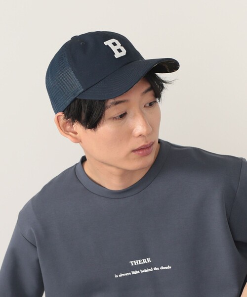 BEAMS HEART（ビームスハート）の「BEAMS HEART / バックメッシュ フェルト キャップ（キャップ・メンズ・ブラック/ネイビー・ONE SIZE）」の4枚目の写真