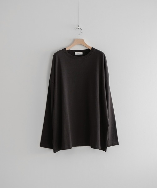 remer(リメール)の「loose basic long Tee/ルーズベーシックロンTee(Tシャツ/カットソー・メンズ・ホワイト/チャコールグレー/ライトグレー/ベージュ/カーキ/ブルーグレー/マスタード・SMALL/MEDIUM/LARGE)」の10枚目の写真