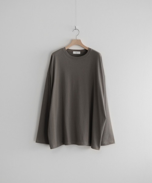 remer(リメール)の「loose basic long Tee/ルーズベーシックロンTee(Tシャツ/カットソー・メンズ・ホワイト/チャコールグレー/ライトグレー/ベージュ/カーキ/ブルーグレー/マスタード・SMALL/MEDIUM/LARGE)」の16枚目の写真