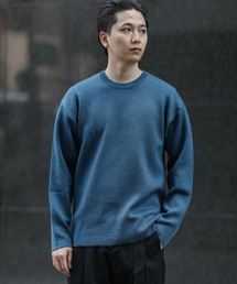 ATTACHMENT | W/PE DOUBLE FACE KNIT CREWNECK PULLOVER L/S(ニット/セーター)