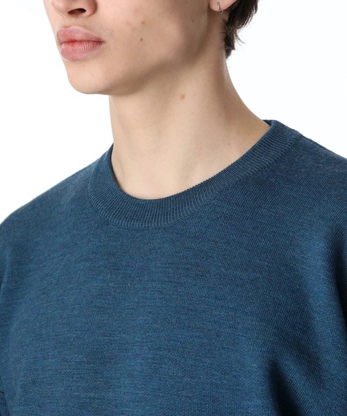 ATTACHMENT（アタッチメント）の「W/PE DOUBLE FACE KNIT CREWNECK PULLOVER L/S（ニット/セーター・メンズ・ホワイト/ライトグレー/ブラック/ベージュ/ダークブルー・1/2/3）」の8枚目の写真