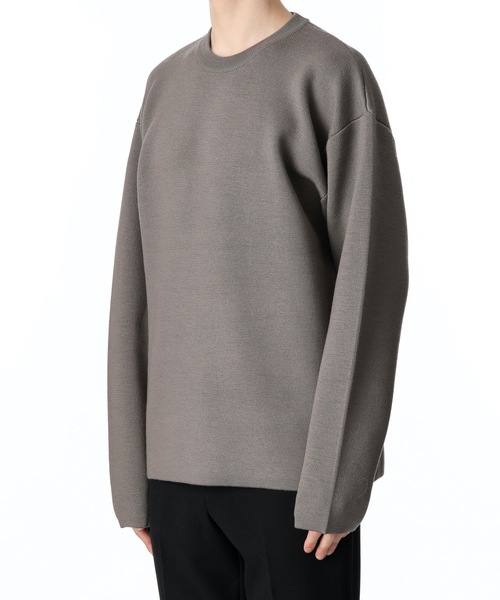 ATTACHMENT（アタッチメント）の「W/PE DOUBLE FACE KNIT CREWNECK PULLOVER L/S（ニット/セーター・メンズ・ホワイト/ライトグレー/ブラック/ベージュ/ダークブルー・1/2/3）」の9枚目の写真