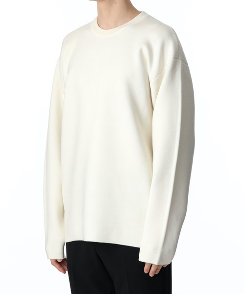 ATTACHMENT（アタッチメント）の「W/PE DOUBLE FACE KNIT CREWNECK PULLOVER L/S（ニット/セーター・メンズ・ホワイト/ライトグレー/ブラック/ベージュ/ダークブルー・1/2/3）」の10枚目の写真