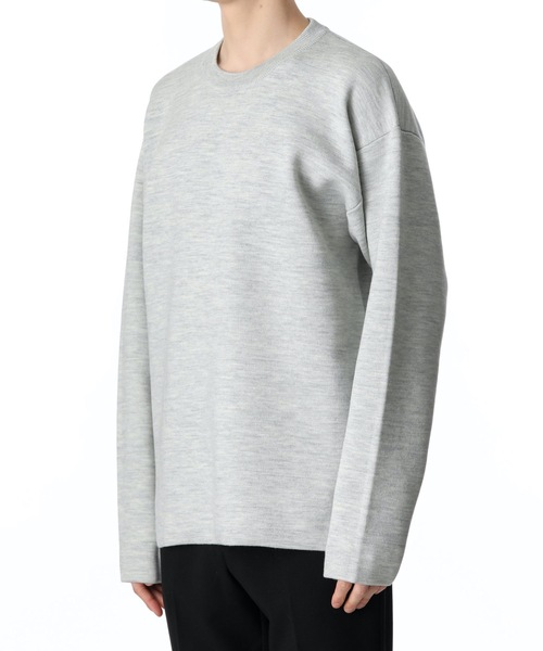 ATTACHMENT（アタッチメント）の「W/PE DOUBLE FACE KNIT CREWNECK PULLOVER L/S（ニット/セーター・メンズ・ホワイト/ライトグレー/ブラック/ベージュ/ダークブルー・1/2/3）」の11枚目の写真