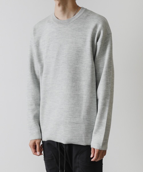 ATTACHMENT（アタッチメント）の「W/PE DOUBLE FACE KNIT CREWNECK PULLOVER L/S（ニット/セーター・メンズ・ホワイト/ライトグレー/ブラック/ベージュ/ダークブルー・1/2/3）」の16枚目の写真