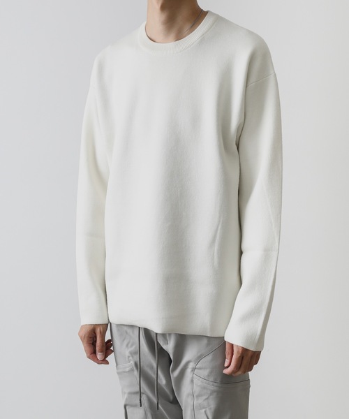 ATTACHMENT（アタッチメント）の「W/PE DOUBLE FACE KNIT CREWNECK PULLOVER L/S（ニット/セーター・メンズ・ホワイト/ライトグレー/ブラック/ベージュ/ダークブルー・1/2/3）」の21枚目の写真