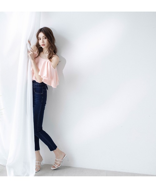 Julia Boutique(ジュリアブティック)の「ベルト付きハイウエストスキニーデニムパンツ/21123(デニムパンツ・レディース・ブラック/ネイビー・LL/3L/S/M/L)」の8枚目の写真