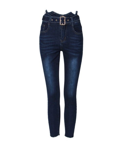 Julia Boutique(ジュリアブティック)の「ベルト付きハイウエストスキニーデニムパンツ/21123(デニムパンツ・レディース・ブラック/ネイビー・LL/3L/S/M/L)」の19枚目の写真