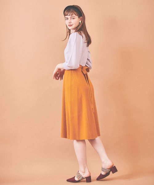 31 Sons de mode(トランテアン ソン ドゥ モード)の「襟付きニットワンピース(ワンピース・レディース・レッド/マスタード/ネイビー・36)」の20枚目の写真