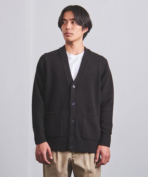 SLOANE（スローン）の「【別注】＜SLOANE（スローン）＞5G ミックス カーディガン（ニット/セーター・メンズ・ダークブラウン/ベージュ・3/4/5）」の6枚目の写真