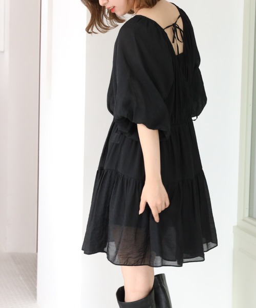 one after another NICE CLAUP(ワンアフターアナザーナイスクラップ)の「前後2Wayティーアードチュニック(ワンピース・レディース・アイボリー/チェック/オフホワイト/ブラック・FREE)」の1枚目の写真