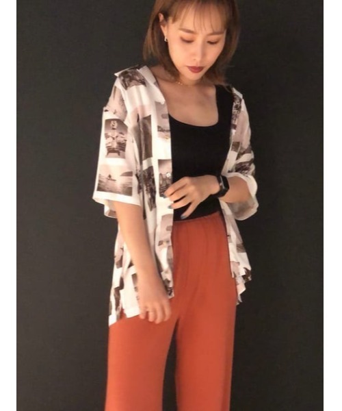 AZUL by moussy（アズールバイマウジー）の「ICE CLEAN SIDE SLIT PANTS/アイスクリーンサイドスリットパンツ（その他パンツ・レディース・ダークカーキ/ブラック/ダークオレンジ・SMALL/MEDIUM）」の12枚目の写真