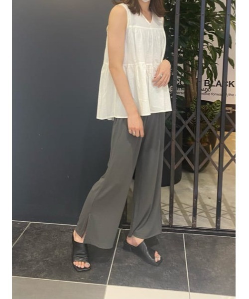 ICE CLEAN SIDE SLIT PANTS/アイスクリーンサイドスリットパンツ