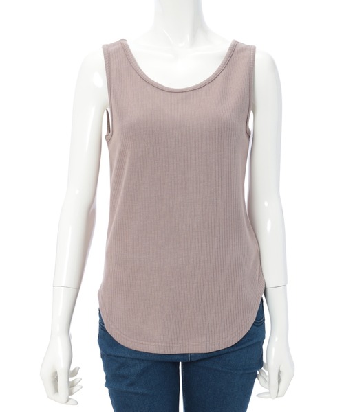 Edit Sheen（エディットシーン）の「前後2wayリブノースリカットソー（Tシャツ/カットソー・レディース・モカ/ホワイト/ブラック・MEDIUM）」の9枚目の写真