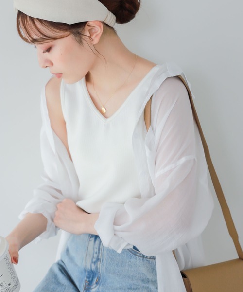 Edit Sheen（エディットシーン）の「前後2wayリブノースリカットソー（Tシャツ/カットソー・レディース・モカ/ホワイト/ブラック・MEDIUM）」の15枚目の写真