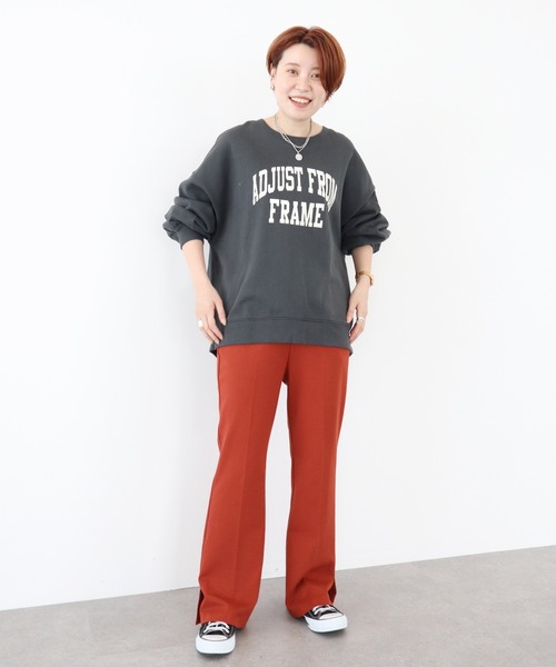 AMERICAN HOLIC(アメリカンホリック)の「ロゴバックドレープ裏毛プルオーバー(スウェット・レディース・チャコールグレー/ネイビー/カーキ・M/L)」の12枚目の写真