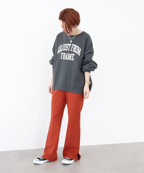 AMERICAN HOLIC(アメリカンホリック)の「ロゴバックドレープ裏毛プルオーバー(スウェット・レディース・チャコールグレー/ネイビー/カーキ・M/L)」の18枚目の写真