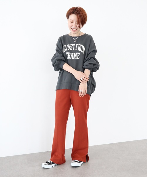 AMERICAN HOLIC(アメリカンホリック)の「ロゴバックドレープ裏毛プルオーバー(スウェット・レディース・チャコールグレー/ネイビー/カーキ・M/L)」の8枚目の写真