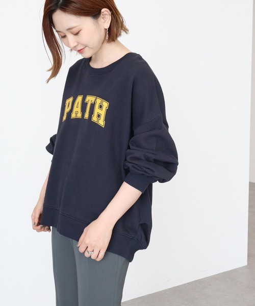 AMERICAN HOLIC(アメリカンホリック)の「ロゴバックドレープ裏毛プルオーバー(スウェット・レディース・チャコールグレー/ネイビー/カーキ・M/L)」の15枚目の写真