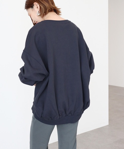 AMERICAN HOLIC(アメリカンホリック)の「ロゴバックドレープ裏毛プルオーバー(スウェット・レディース・チャコールグレー/ネイビー/カーキ・M/L)」の9枚目の写真