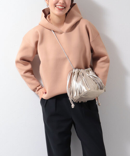 NOLLEY’S(ノーリーズ)の「◇【WEB限定】ニットパーカー(パーカー・レディース・ライトブルー/ブラウン/オフホワイト/ベビーピンク・FREE)」の4枚目の写真