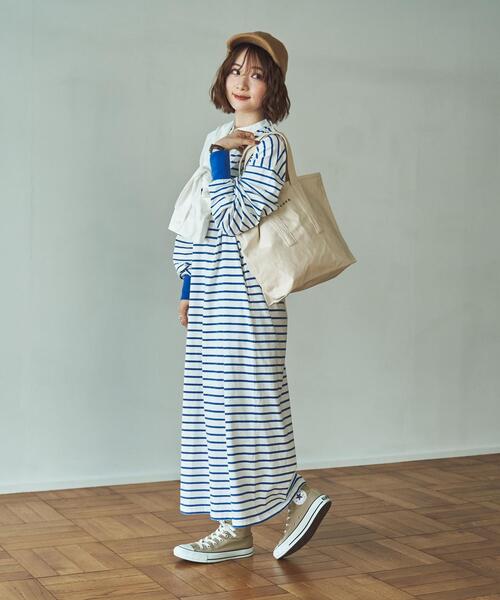 coen（コーエン）の「【Lサイズ】coenコーエンロゴトートバッグL（トートバッグ・レディース・オフホワイト/ブラック/グレー・FREE）」の6枚目の写真