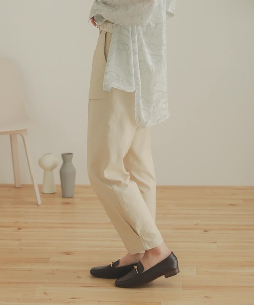 SENSE OF PLACE by URBAN RESEARCH（センスオブプレイスバイアーバンリサーチ）の「ハイウエストミリタリーパンツ（その他パンツ・レディース・ベージュ/アイボリー/カーキ・MEDIUM/SMALL）」の5枚目の写真