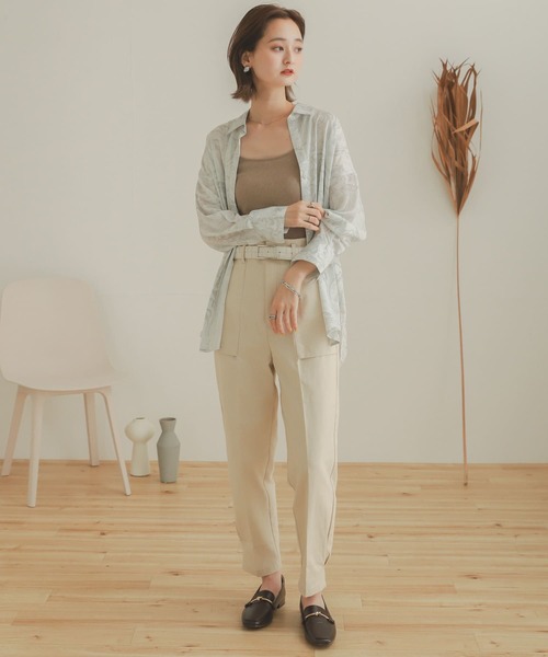 SENSE OF PLACE by URBAN RESEARCH（センスオブプレイスバイアーバンリサーチ）の「ハイウエストミリタリーパンツ（その他パンツ・レディース・ベージュ/アイボリー/カーキ・MEDIUM/SMALL）」の8枚目の写真