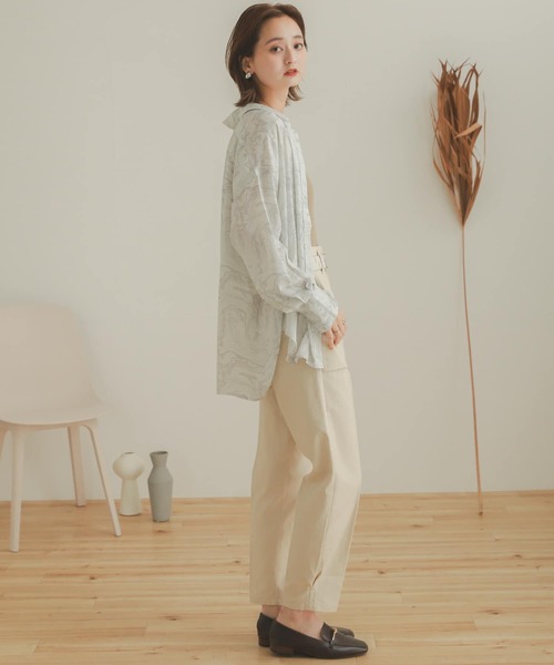 SENSE OF PLACE by URBAN RESEARCH（センスオブプレイスバイアーバンリサーチ）の「ハイウエストミリタリーパンツ（その他パンツ・レディース・ベージュ/アイボリー/カーキ・MEDIUM/SMALL）」の10枚目の写真