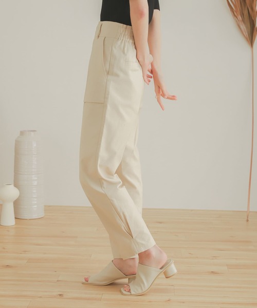 SENSE OF PLACE by URBAN RESEARCH（センスオブプレイスバイアーバンリサーチ）の「ハイウエストミリタリーパンツ（その他パンツ・レディース・ベージュ/アイボリー/カーキ・MEDIUM/SMALL）」の13枚目の写真