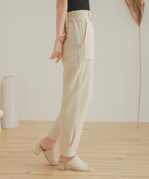 SENSE OF PLACE by URBAN RESEARCH（センスオブプレイスバイアーバンリサーチ）の「ハイウエストミリタリーパンツ（その他パンツ・レディース・ベージュ/アイボリー/カーキ・MEDIUM/SMALL）」の14枚目の写真