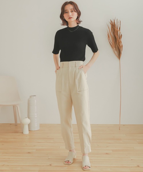 SENSE OF PLACE by URBAN RESEARCH（センスオブプレイスバイアーバンリサーチ）の「ハイウエストミリタリーパンツ（その他パンツ・レディース・ベージュ/アイボリー/カーキ・MEDIUM/SMALL）」の16枚目の写真