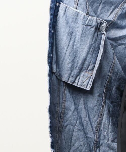 coca(coca)(コカ)の「ロングデニムジャケット(デニムジャケット・レディース・ブラック/ブルー・M/L)」の5枚目の写真