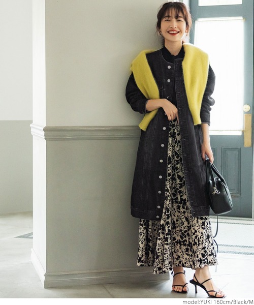 coca(coca)(コカ)の「ロングデニムジャケット(デニムジャケット・レディース・ブラック/ブルー・M/L)」の9枚目の写真