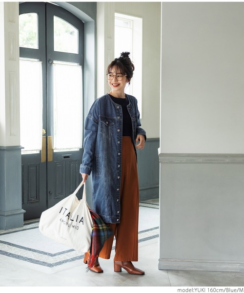 coca(coca)(コカ)の「ロングデニムジャケット(デニムジャケット・レディース・ブラック/ブルー・M/L)」の17枚目の写真