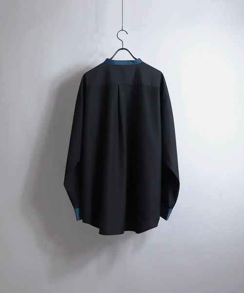 Confirm(コンファーム)の「Confirm / コンファーム TRクレリックLSビッグバンドカラーシャツ(シャツ/ブラウス・メンズ・ホワイト/ブラック/ブラウン/グレー/サックスブルー/ピンク/アイボリー・FREE)」の14枚目の写真