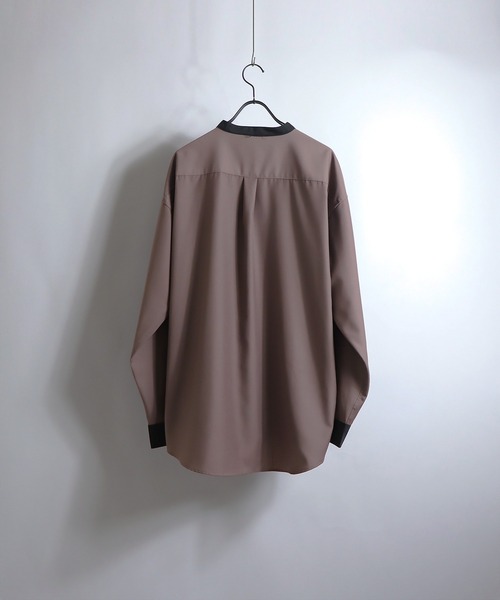 Confirm(コンファーム)の「Confirm / コンファーム TRクレリックLSビッグバンドカラーシャツ(シャツ/ブラウス・メンズ・ホワイト/ブラック/ブラウン/グレー/サックスブルー/ピンク/アイボリー・FREE)」の15枚目の写真