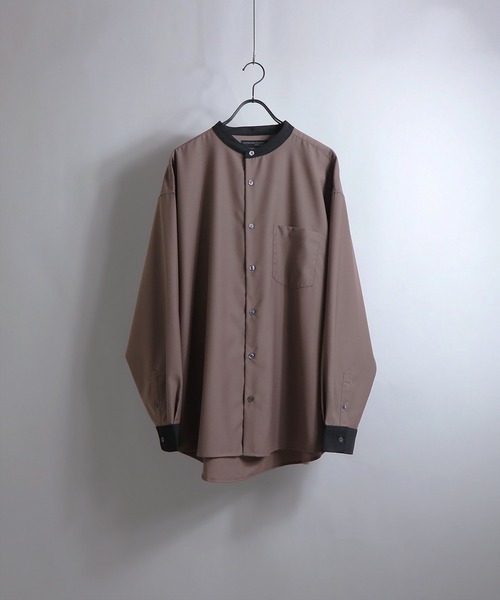 Confirm(コンファーム)の「Confirm / コンファーム TRクレリックLSビッグバンドカラーシャツ(シャツ/ブラウス・メンズ・ホワイト/ブラック/ブラウン/グレー/サックスブルー/ピンク/アイボリー・FREE)」の17枚目の写真