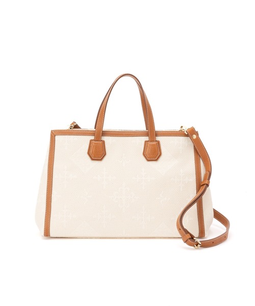 russet(ラシット)の「<SHOPPER>トートバッグ M/刺し子ジャガード(CE-125)(トートバッグ・レディース・キナリ・FREE)」の4枚目の写真
