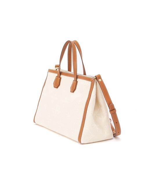 russet(ラシット)の「<SHOPPER>トートバッグ M/刺し子ジャガード(CE-125)(トートバッグ・レディース・キナリ・FREE)」の5枚目の写真