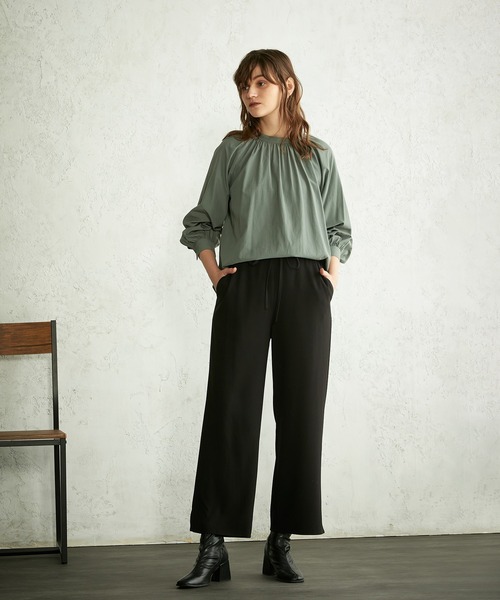 LE SOUK HOLIDAY(ルスークホリデー)の「ギャザーネックブラウス(シャツ/ブラウス・レディース・カーキ/ピンク/ブラック・M/S)」の14枚目の写真