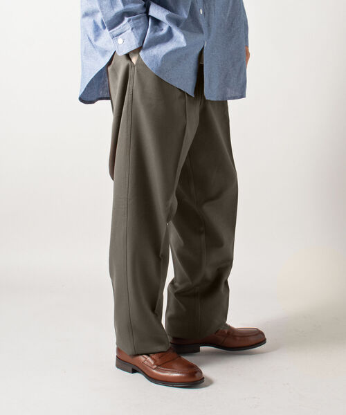 GLOSTER（グロスター）の「【GLOSTER/グロスター】ツータックトラウザー ワイドテーパードパンツ（その他パンツ・メンズ・ブラック/ブルーグレー/ブラウン・SMALL/MEDIUM/LARGE）」の3枚目の写真