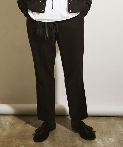 GLOSTER（グロスター）の「【GLOSTER/グロスター】ツータックトラウザー ワイドテーパードパンツ（その他パンツ・メンズ・ブラック/ブルーグレー/ブラウン・SMALL/MEDIUM/LARGE）」の2枚目の写真