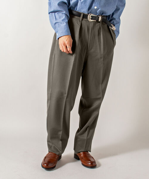 GLOSTER（グロスター）の「【GLOSTER/グロスター】ツータックトラウザー ワイドテーパードパンツ（その他パンツ・メンズ・ブラック/ブルーグレー/ブラウン・SMALL/MEDIUM/LARGE）」の21枚目の写真