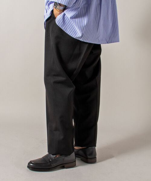 GLOSTER（グロスター）の「【GLOSTER/グロスター】ツータックトラウザー ワイドテーパードパンツ（その他パンツ・メンズ・ブラック/ブルーグレー/ブラウン・SMALL/MEDIUM/LARGE）」の18枚目の写真