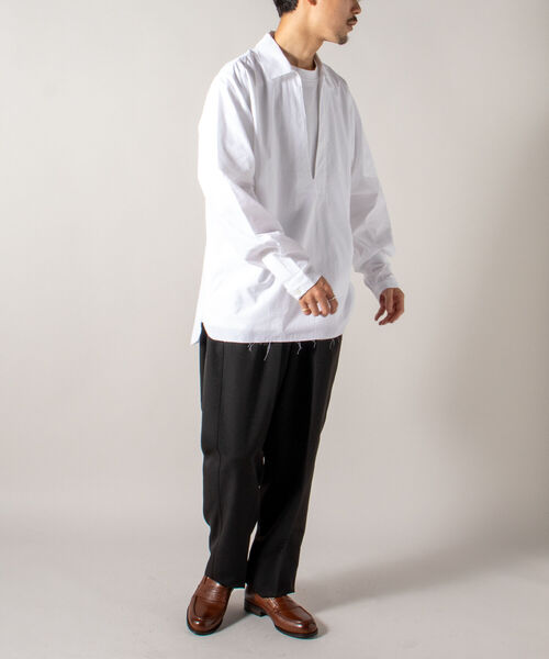 GLOSTER（グロスター）の「【GLOSTER/グロスター】ツータックトラウザー ワイドテーパードパンツ（その他パンツ・メンズ・ブラック/ブルーグレー/ブラウン・SMALL/MEDIUM/LARGE）」の12枚目の写真