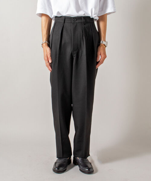 GLOSTER（グロスター）の「【GLOSTER/グロスター】ツータックトラウザー ワイドテーパードパンツ（その他パンツ・メンズ・ブラック/ブルーグレー/ブラウン・SMALL/MEDIUM/LARGE）」の11枚目の写真