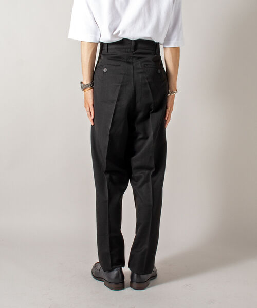 GLOSTER（グロスター）の「【GLOSTER/グロスター】ツータックトラウザー ワイドテーパードパンツ（その他パンツ・メンズ・ブラック/ブルーグレー/ブラウン・SMALL/MEDIUM/LARGE）」の9枚目の写真